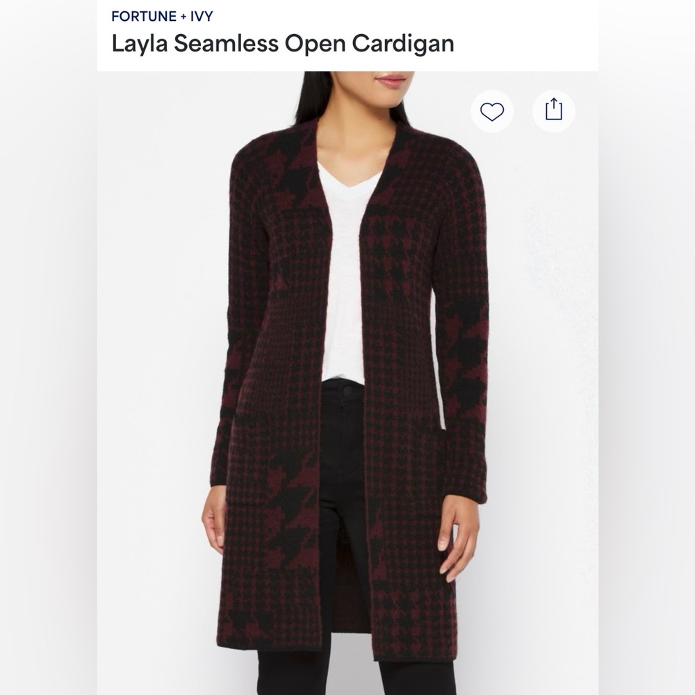 Fortune + Ivy Layla Seamless Open Cardigan